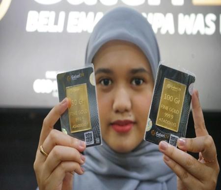 Wow, Harga Emas 1 Gram Galeri 24 Pegadaian di Pekanbaru Tembus Rp 2,3 Juta